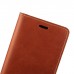 Huawei Ascend P8 Lite - First Grade Genuine Leather Flip Wallet Protecive Phone Cover Case - Brown